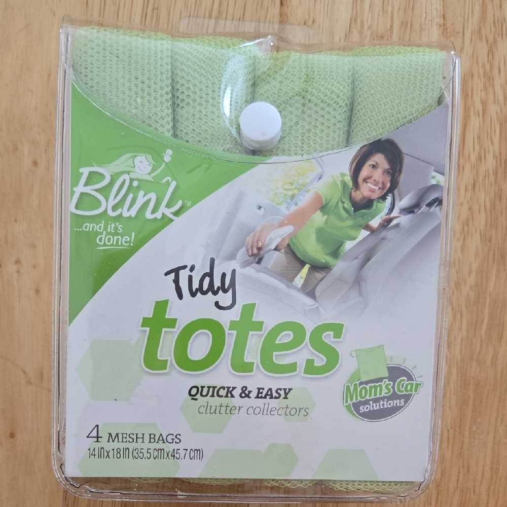 Blink Tidy 4 Totes Green Mesh 14 X 18" Totes